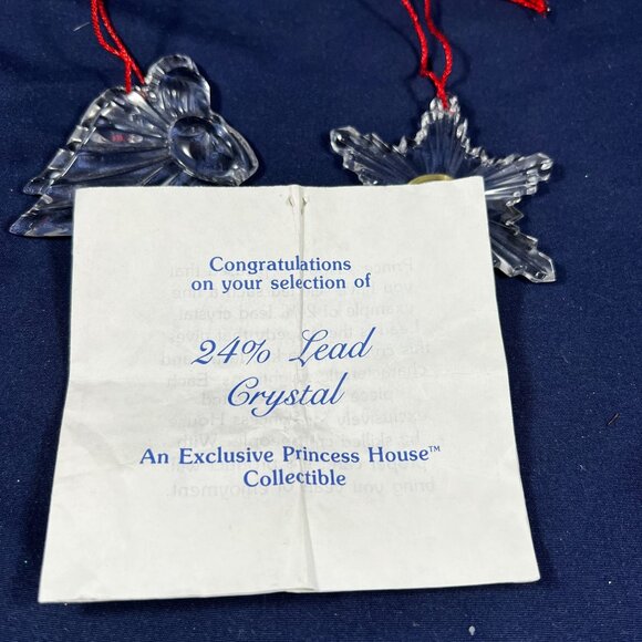 Princess House 24% Lead Crystal Ornaments - Snowflake & Angel - Exclusive Collec - Picture 4 of 4